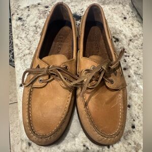 Sperry Men's Brown Leather Boat Shoes Top Sider size 10